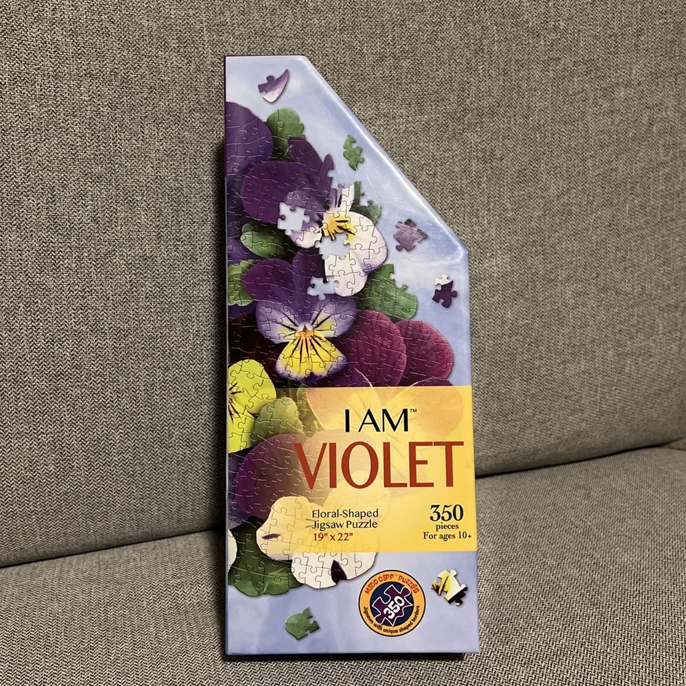 New! I Am Violet 350 Piece Jigsaw Puzzle Floral-Shaped 19"X22" Sealed NIB 2022